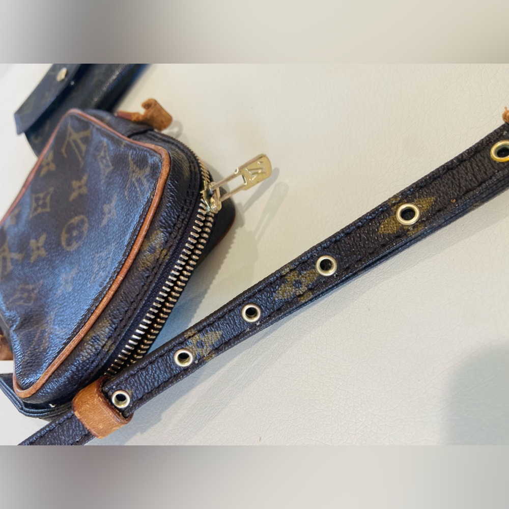 LOUIS VUITTON MONOGRAM CROSSBODY MINI DANUBE BAG & LV SNAP WALLET DOUBLE